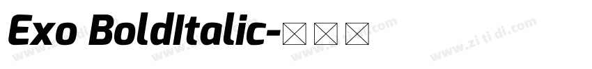 Exo BoldItalic字体转换